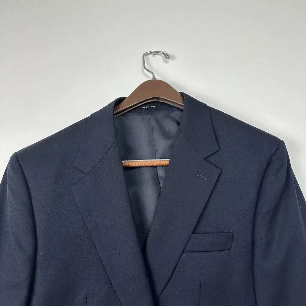 Lauren Ralph Lauren Navy Blue‎ Gold Buttons Blazer Wool SportCoat No Size Tag